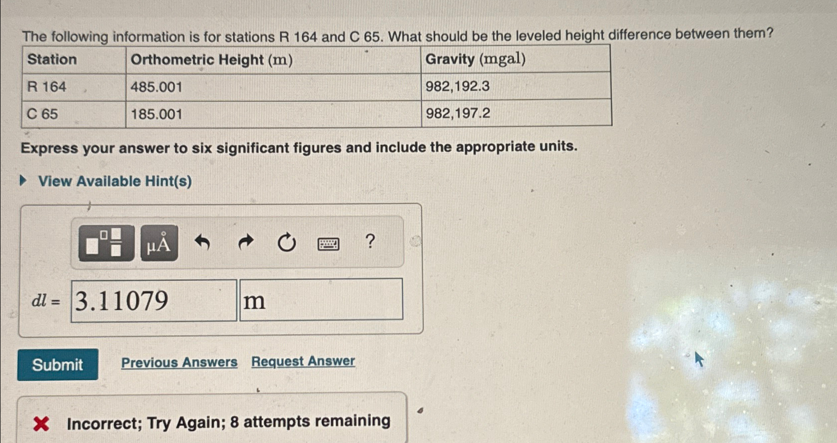 The following information is for stations R 1 6 4