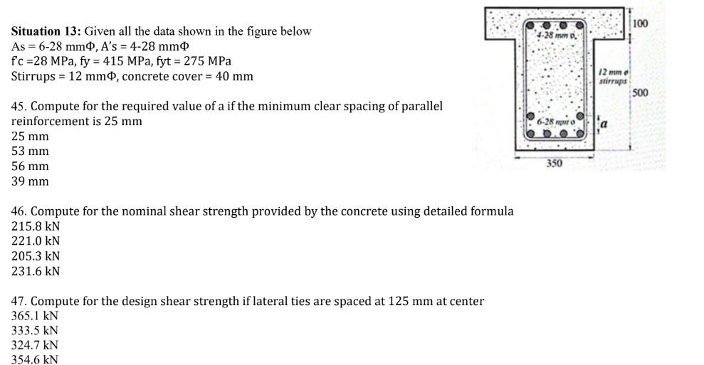 Situation 1 3 : Given all the data shown in the