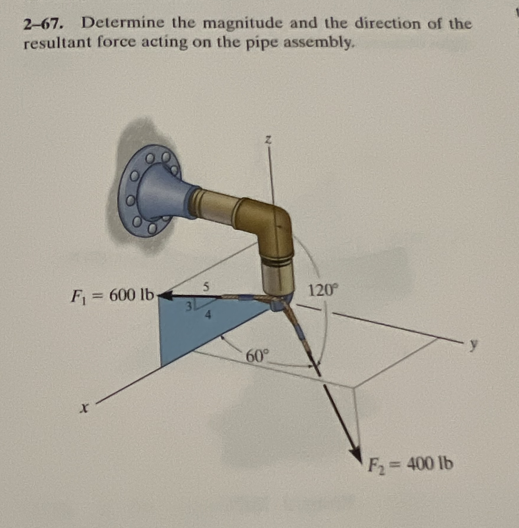 2 - 6 7 . Determine the magnitude and the