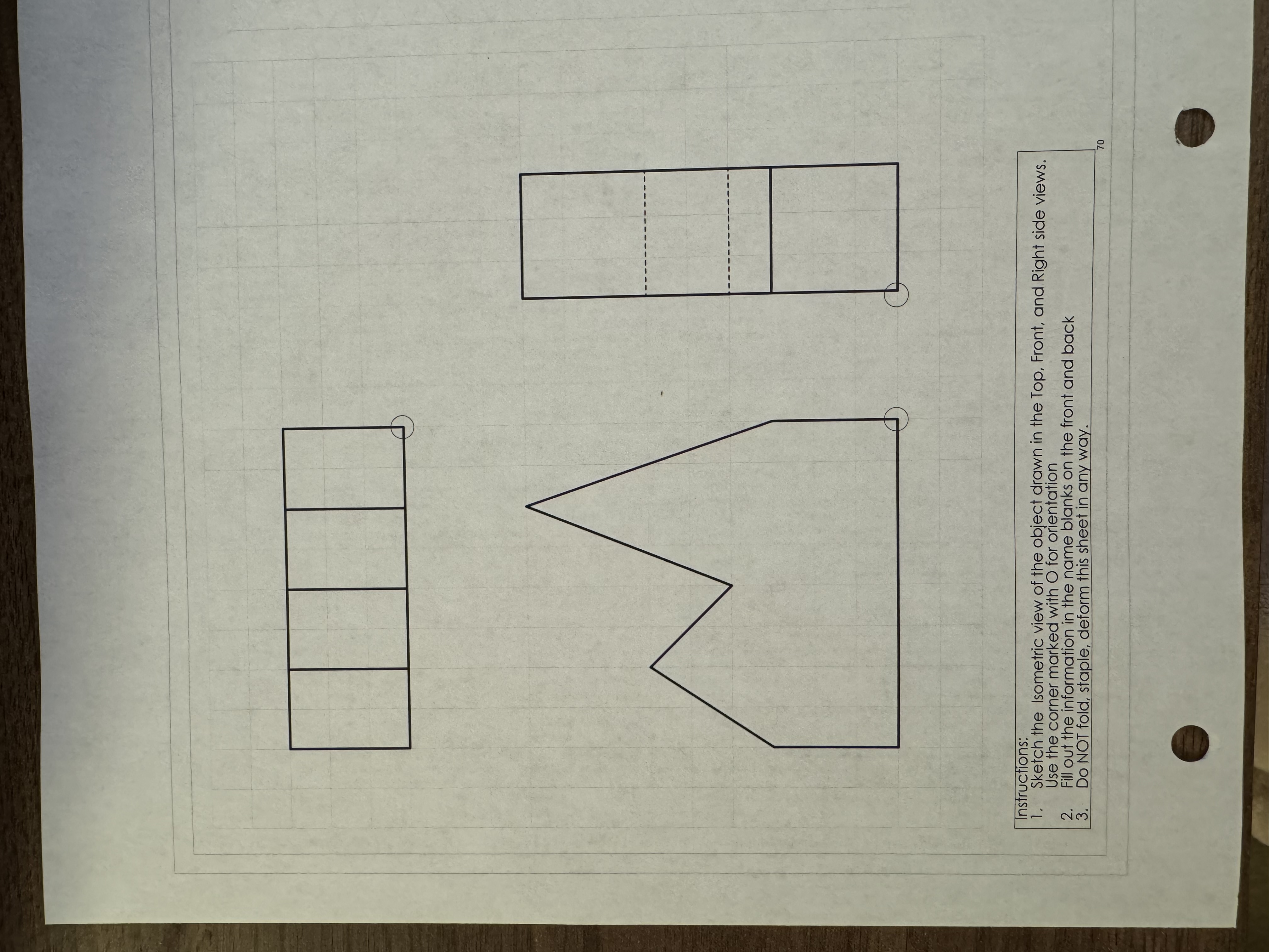 wngr Instructions: Sketch the Isometric view of
