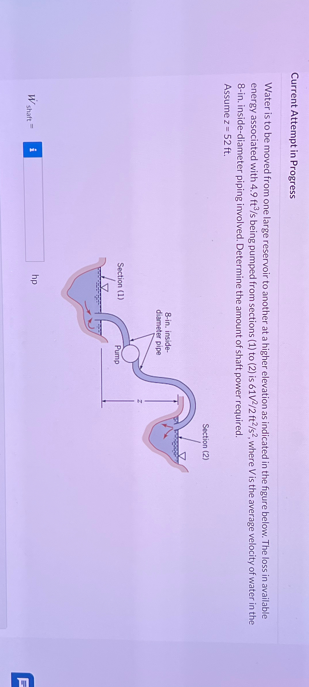 Current Attempt in Progress Water is to be moved