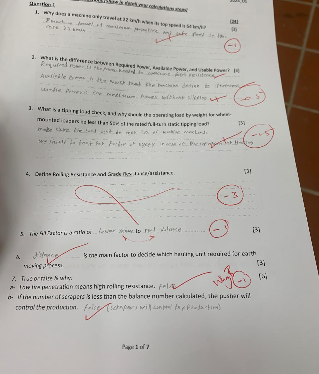 Question 1 Why does a machine only travel at 2 2