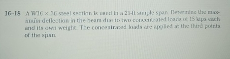 1 6 - 1 8 A W 1 6 3 6 steel section is used in a