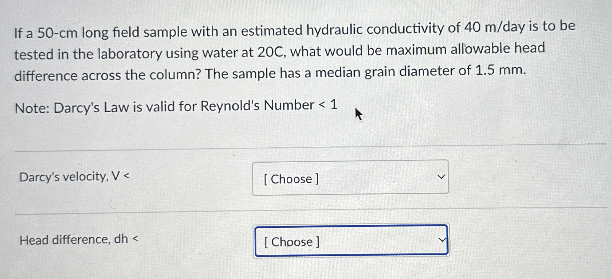 If a 5 0 - c m long field sample with an