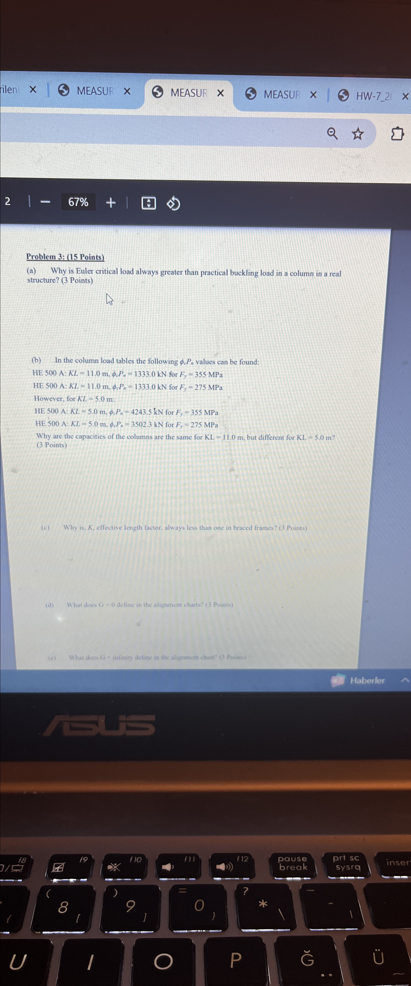 Problem 3 : ( 1 5 Points ) ( a ) Why is Euler