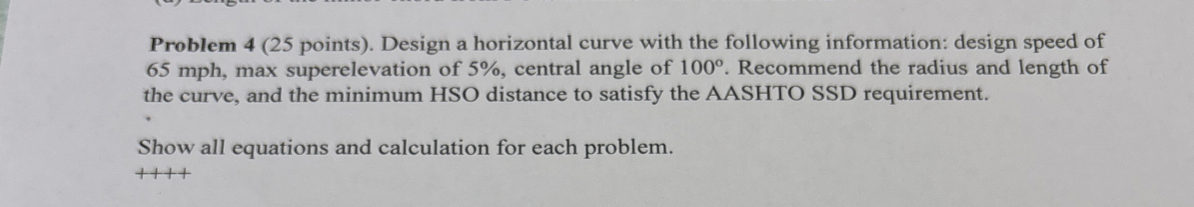 Problem 4 ( 2 5 points ) . Design a horizontal