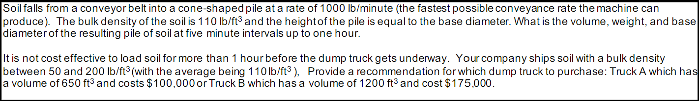 Soil falls from a conveyor belt into a cone -
