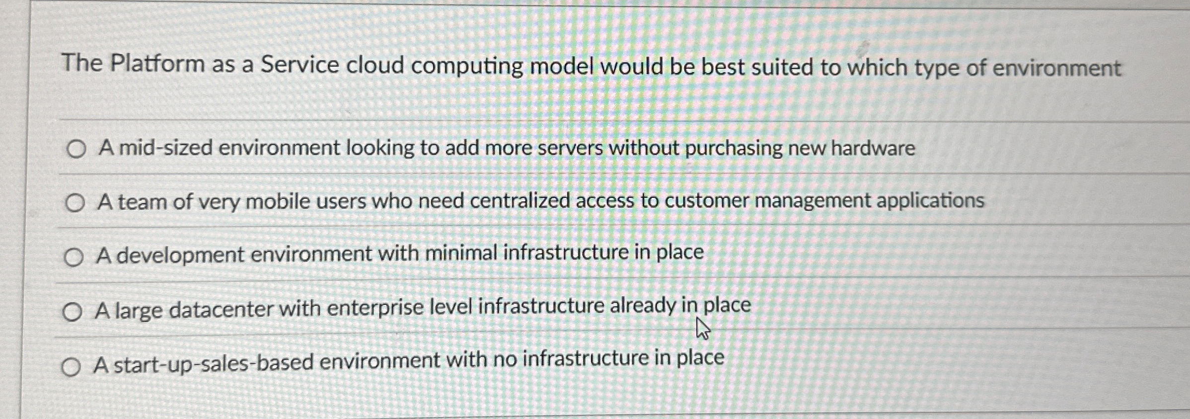 The Platform as a Service cloud computing model