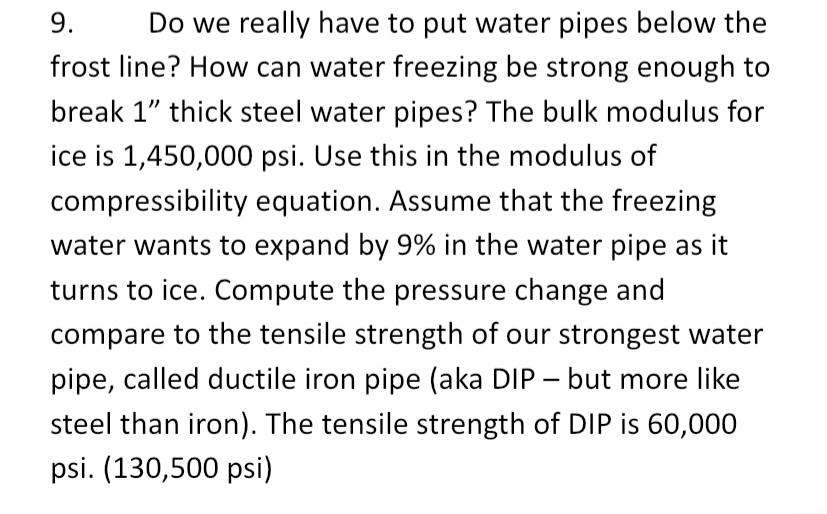 Do we really have to put water pipes below the