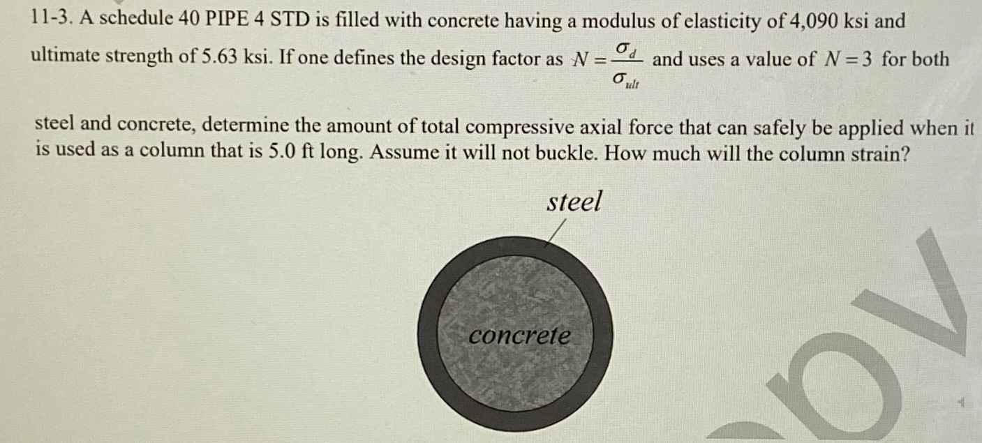 1 1 - 3 . A schedule 4 0 PIPE 4 STD is filled