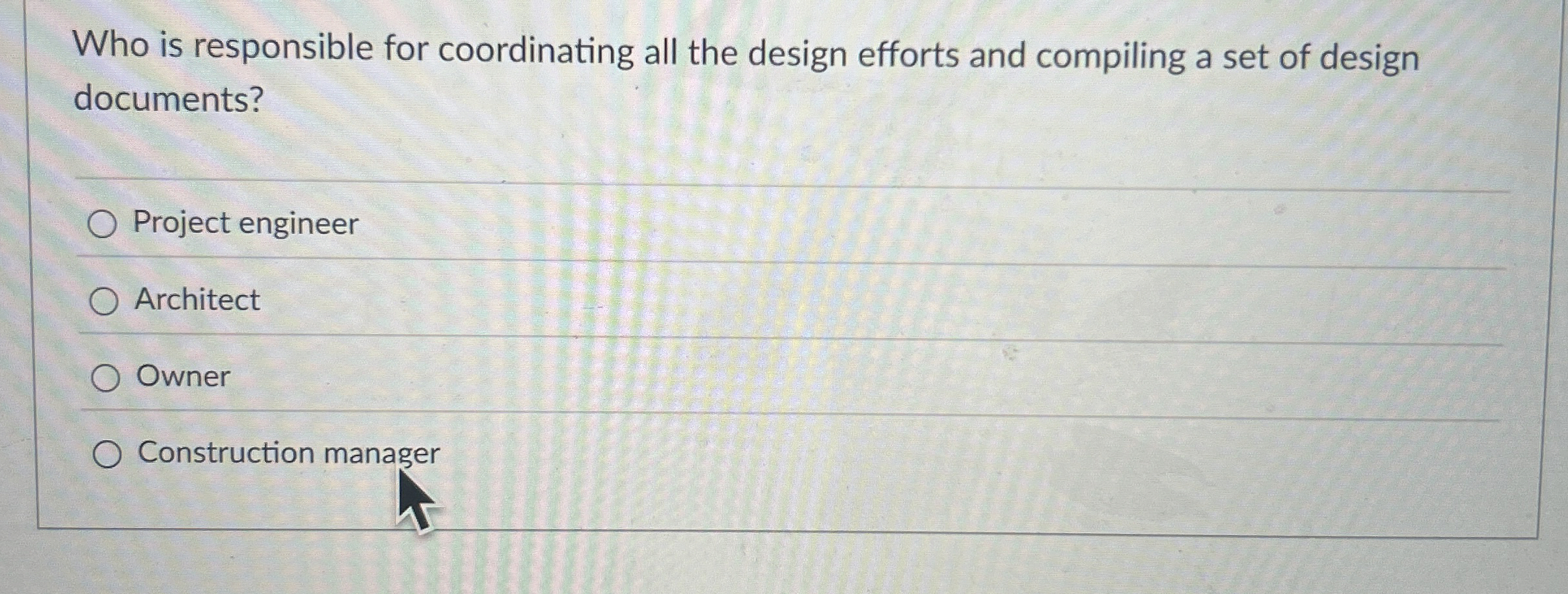 Who is responsible for coordinating all the