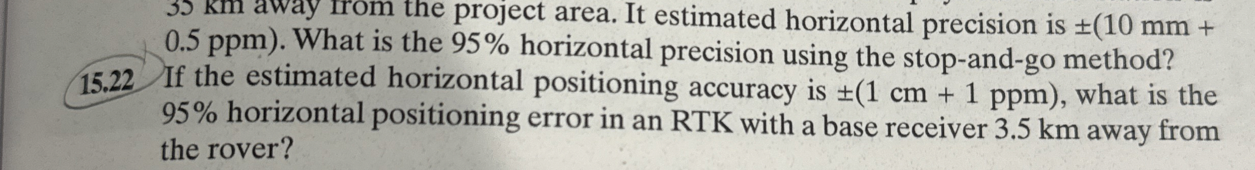 1 5 . 2 2 If the estimated horizontal positioning