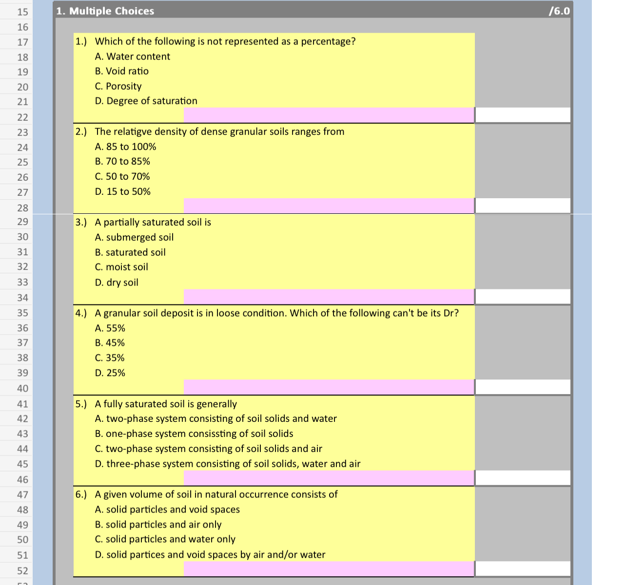 Multiple Choices 1 . ) Which of the following is