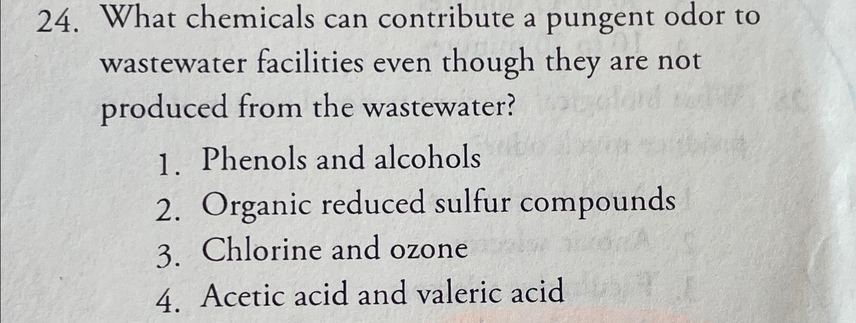 What chemicals can contribute a pungent odor to
