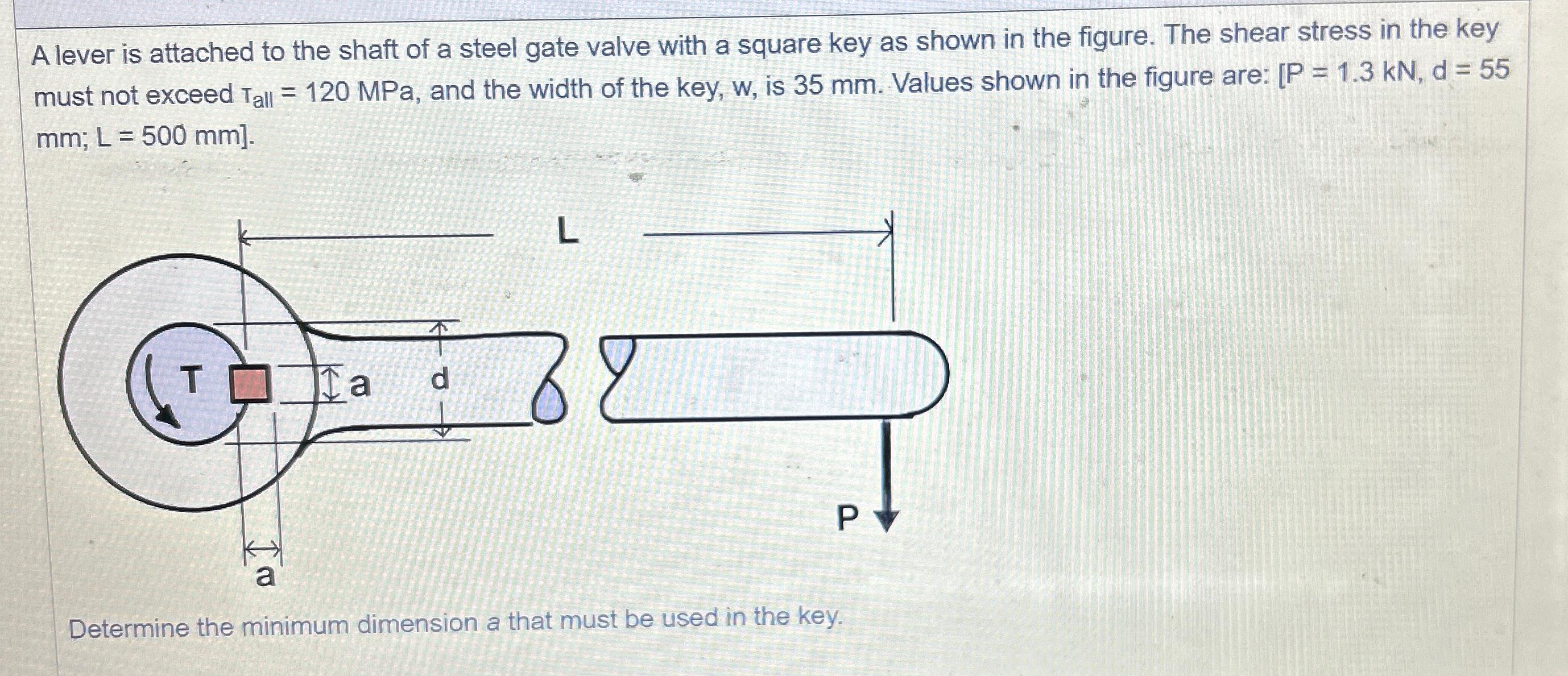 A lever is attached to the shaft of a steel gate