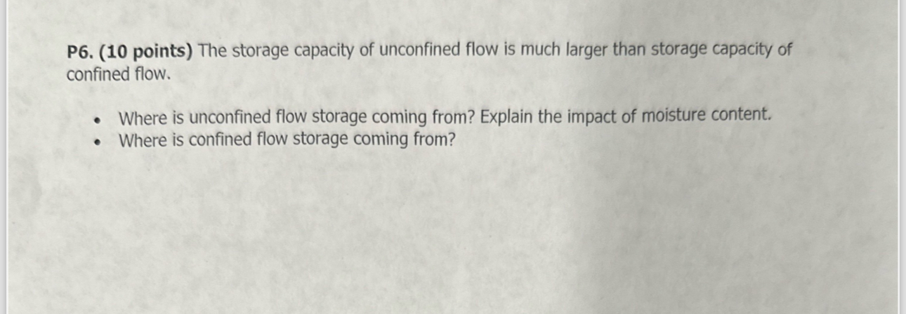 P 6 . ( 1 0 points ) The storage capacity of