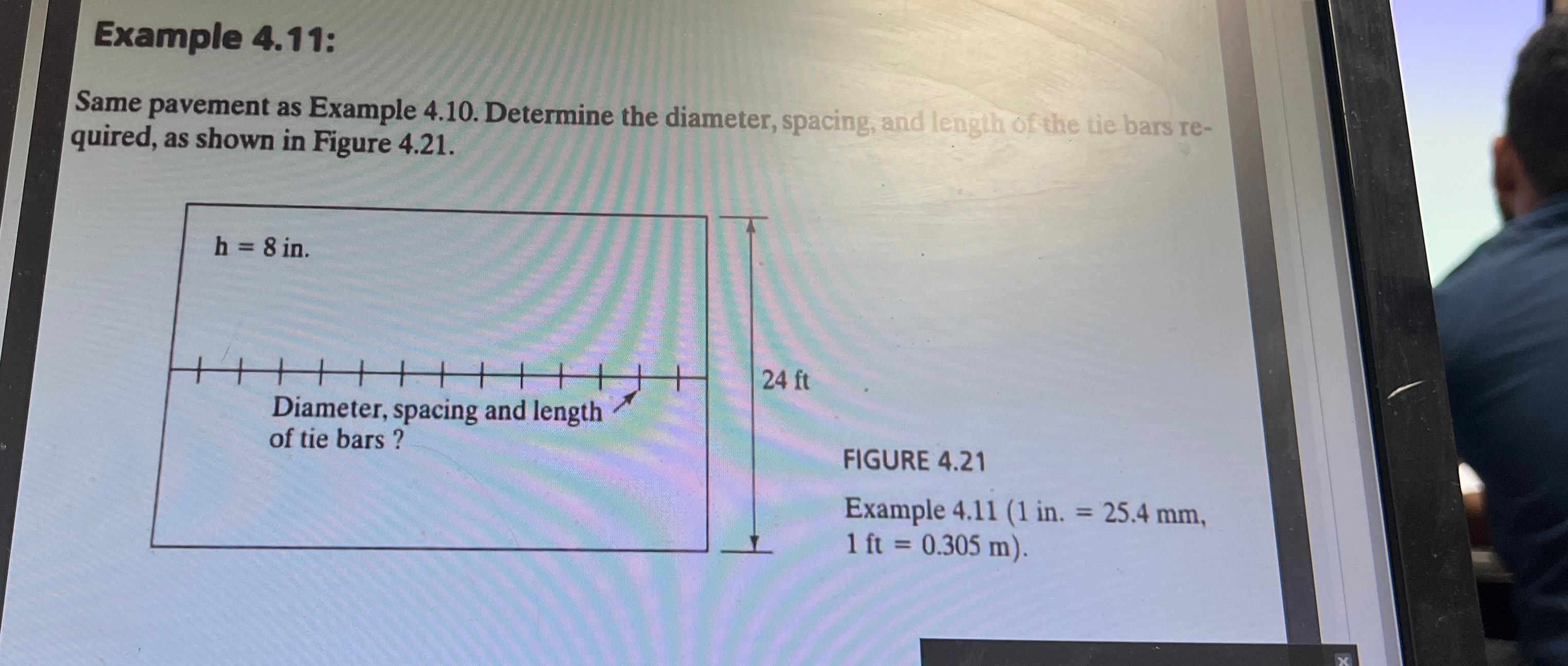 Example 4 . 1 1 : Same pavement as Example 4 . 1