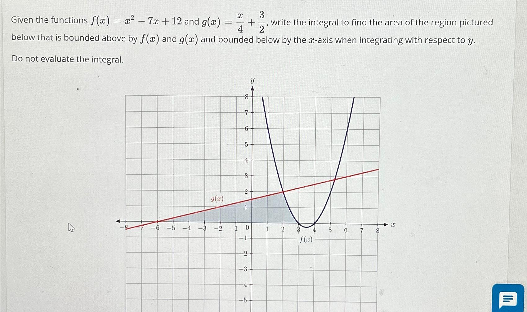 Given the functions f ( x ) = x 2 - 7 x + 1 2 and