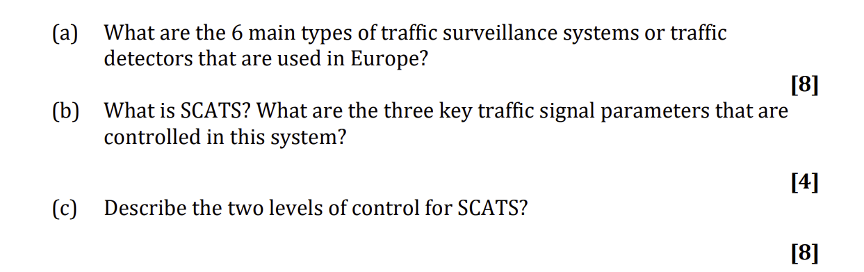( a ) What are the 6 main types of traffic