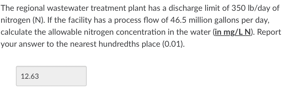 The regional wastewater treatment plant has a