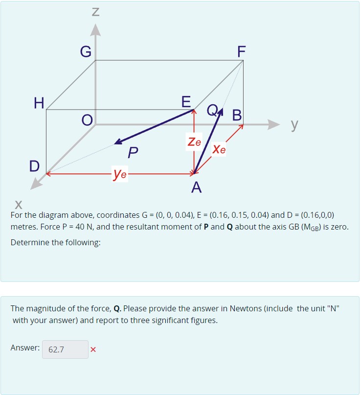 how do you solve this using M = ugb . ( r X F ) ,
