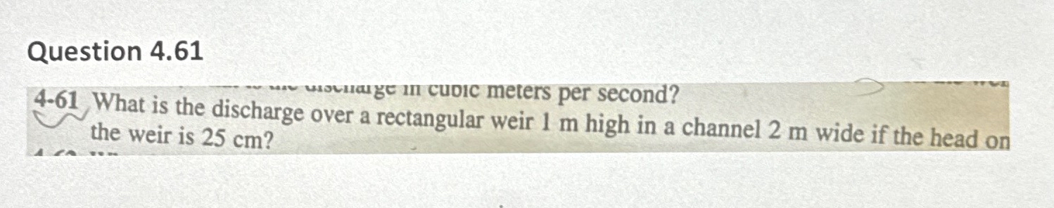 Question 4 . 6 1 4 . 6 1 What is the discher