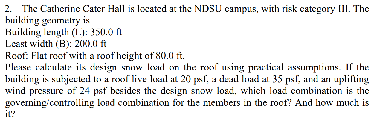 The Catherine Cater Hall is located at the NDSU