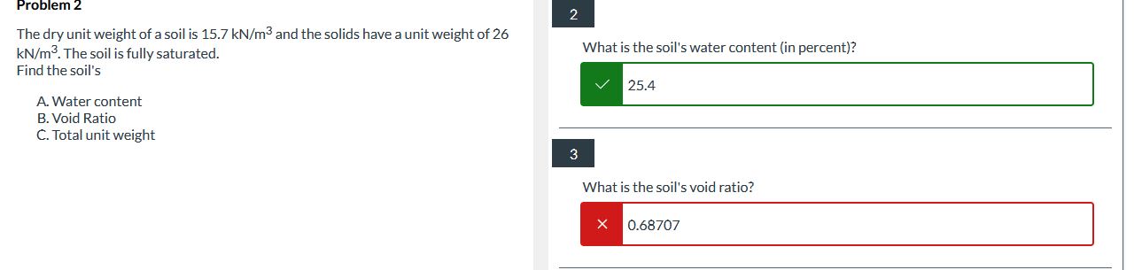 Problem 2 The dry unit weight of a soil is 1 5 .