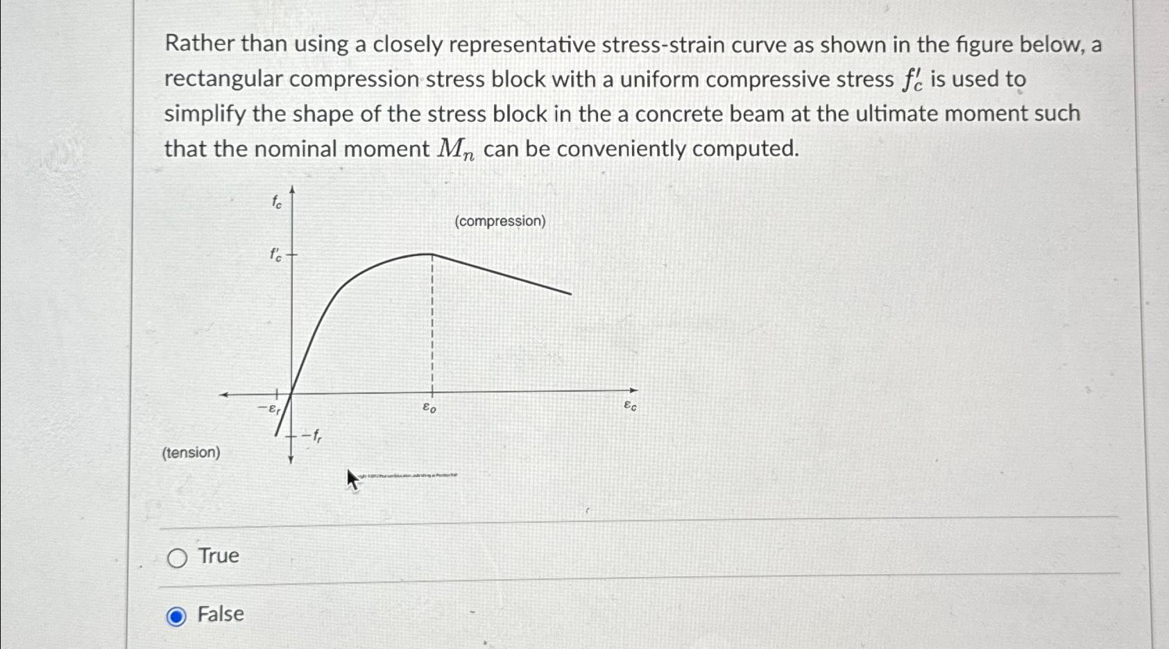 Rather than using a closely representative stress