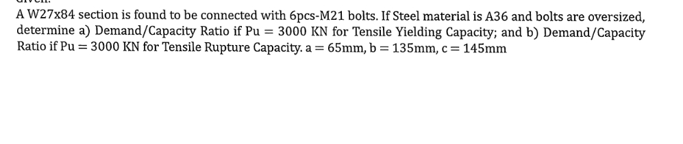 A W 2 7 x 8 4 section is found to be connected
