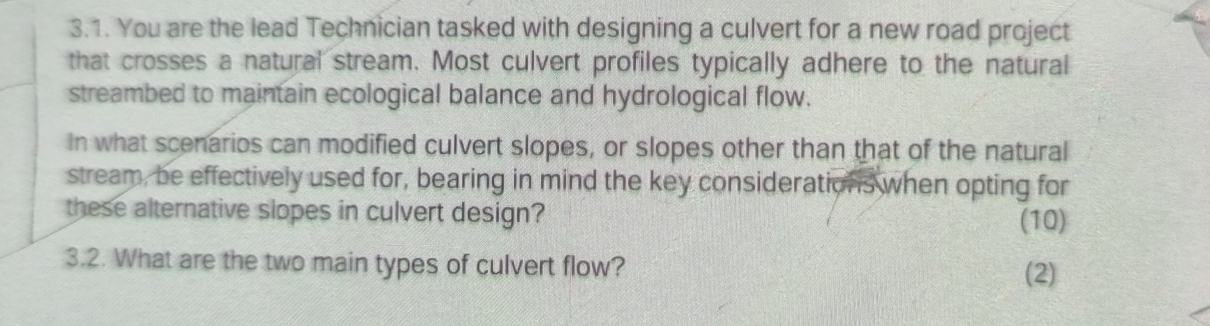 3 . 1 . You are the lead Technician tasked with