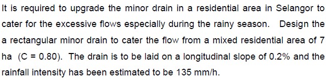 It is required to upgrade the minor drain in a