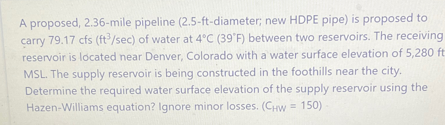 A proposed, 2 . 3 6 - mile pipeline ( 2 . 5 - ft