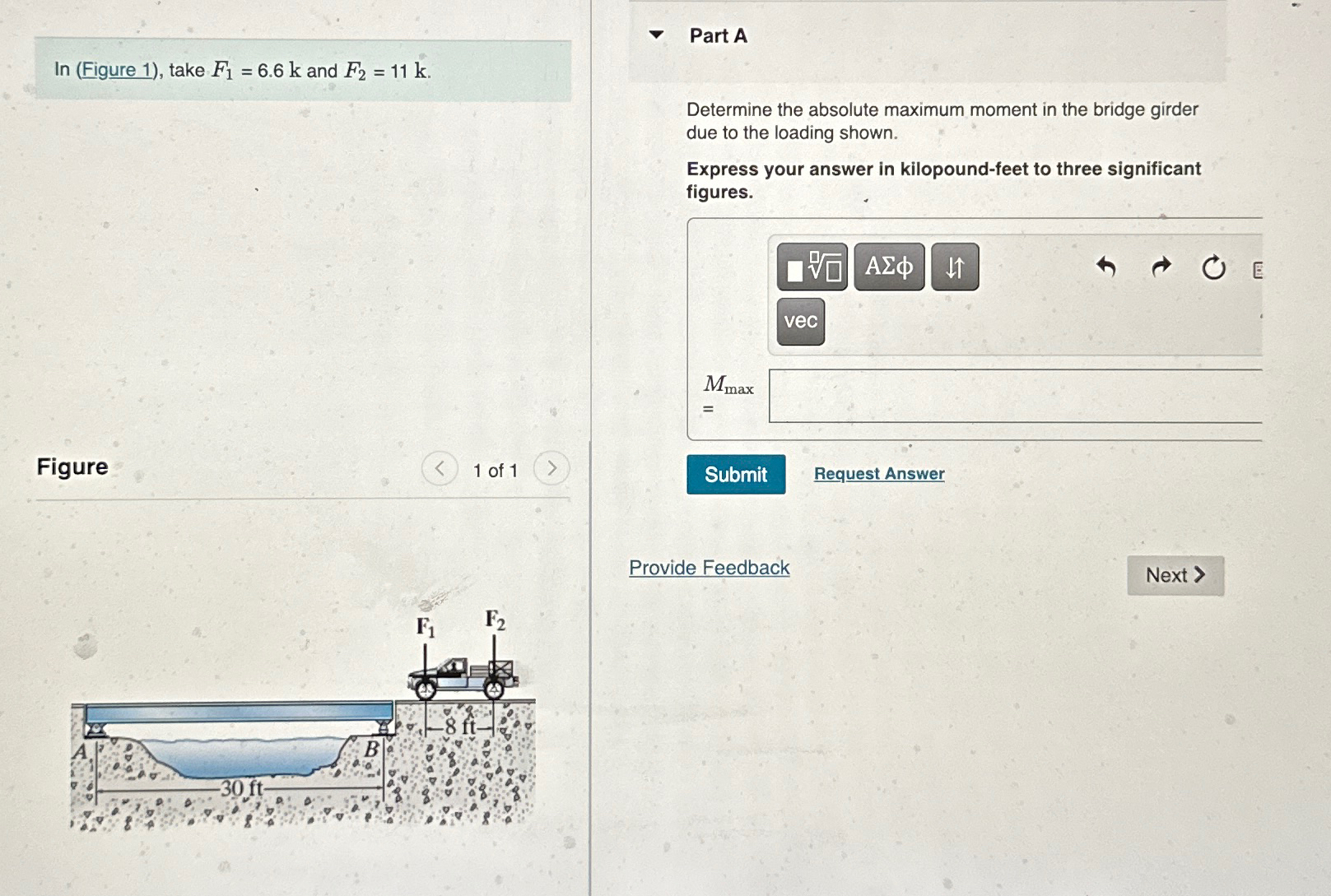 \ end { array } ] 1 of 1 Provide Feedback