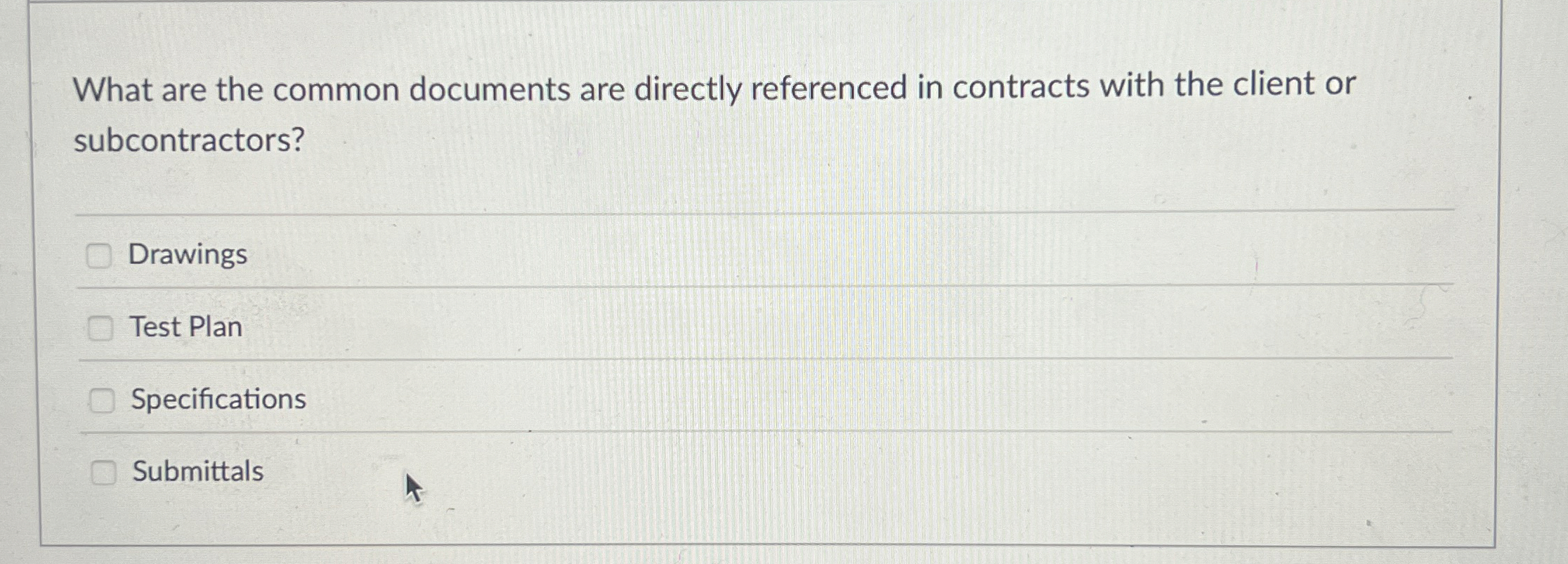 What are the common documents are directly