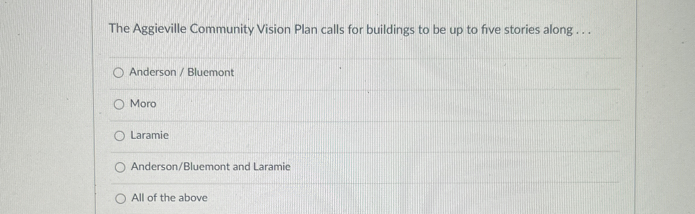 The Aggieville Community Vision Plan calls for
