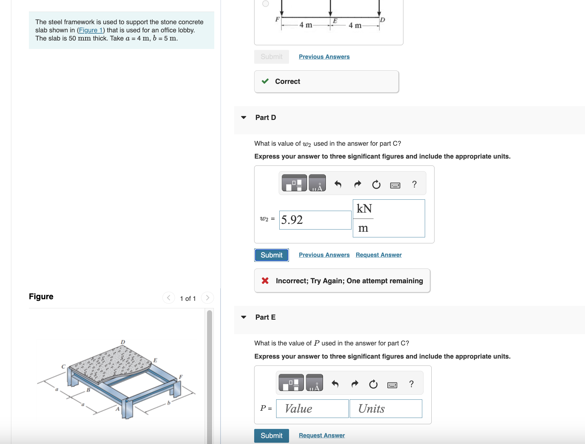 The steel framework is used to support the stone