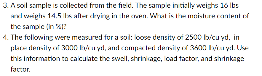 A soil sample is collected from the field. The