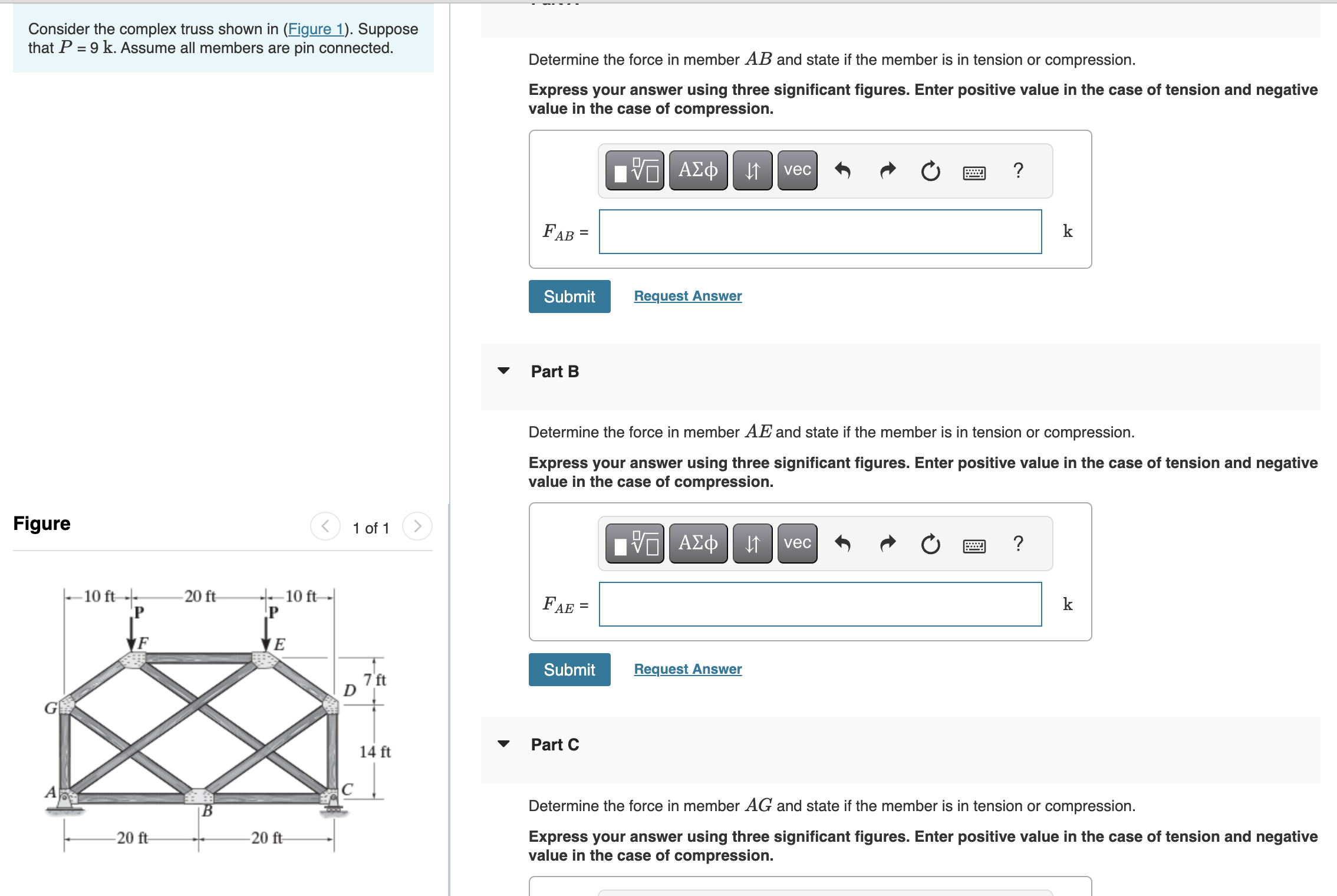 Consider the complex truss shown in ( Figure 1 )