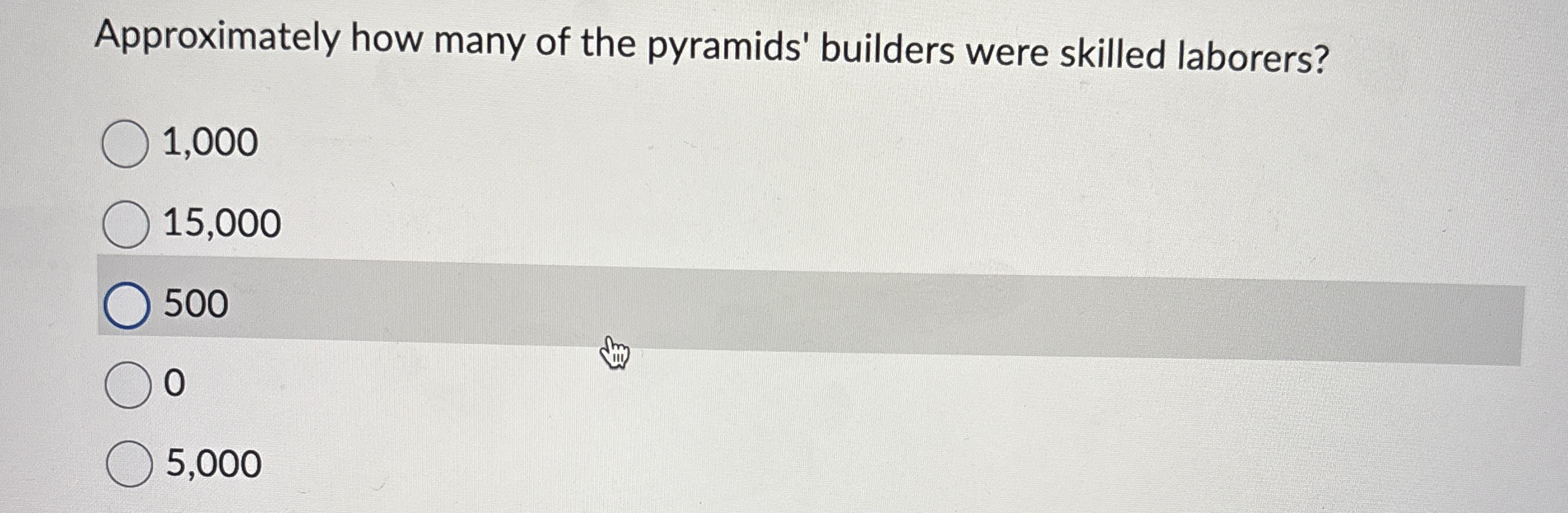 Approximately how many of the pyramids' builders