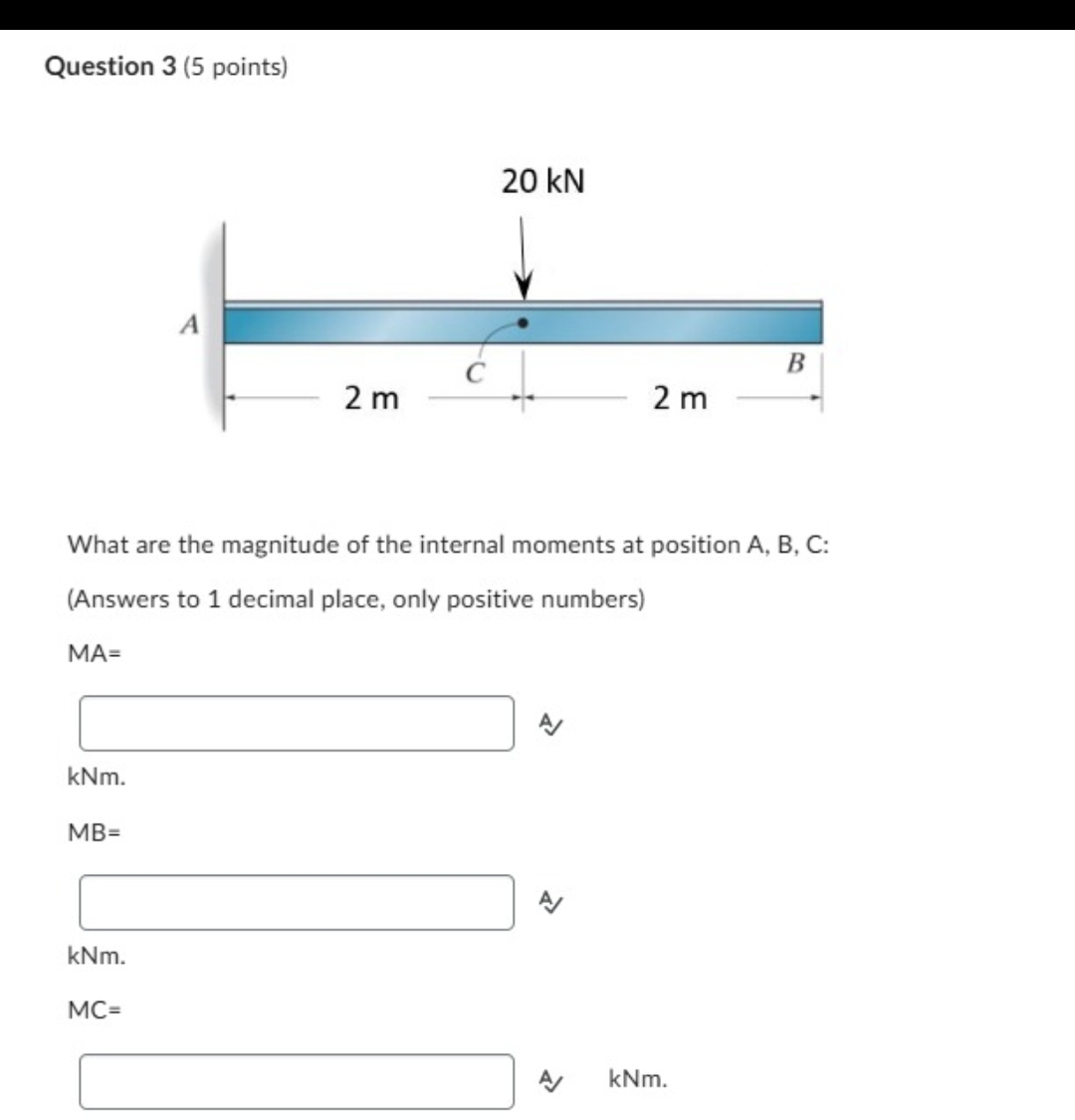 Question 3 ( 5 points ) What are the magnitude of