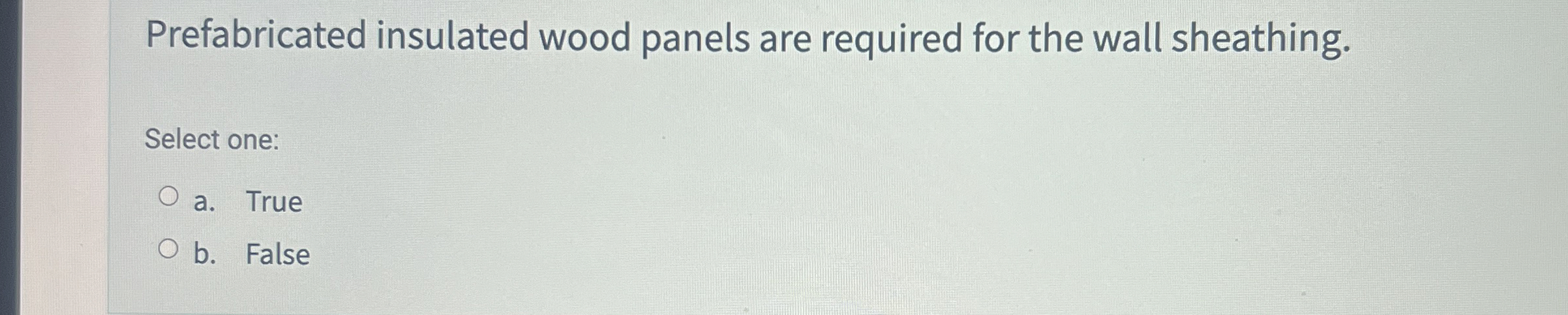 Prefabricated insulated wood panels are required