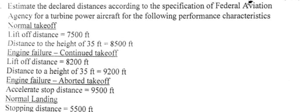 Estimate the declared distances according to the