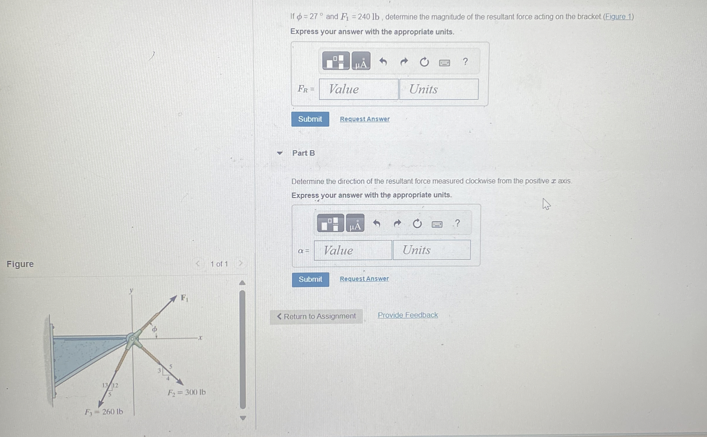 If = 2 7 and F 1 = 2 4 0 l b , determine the
