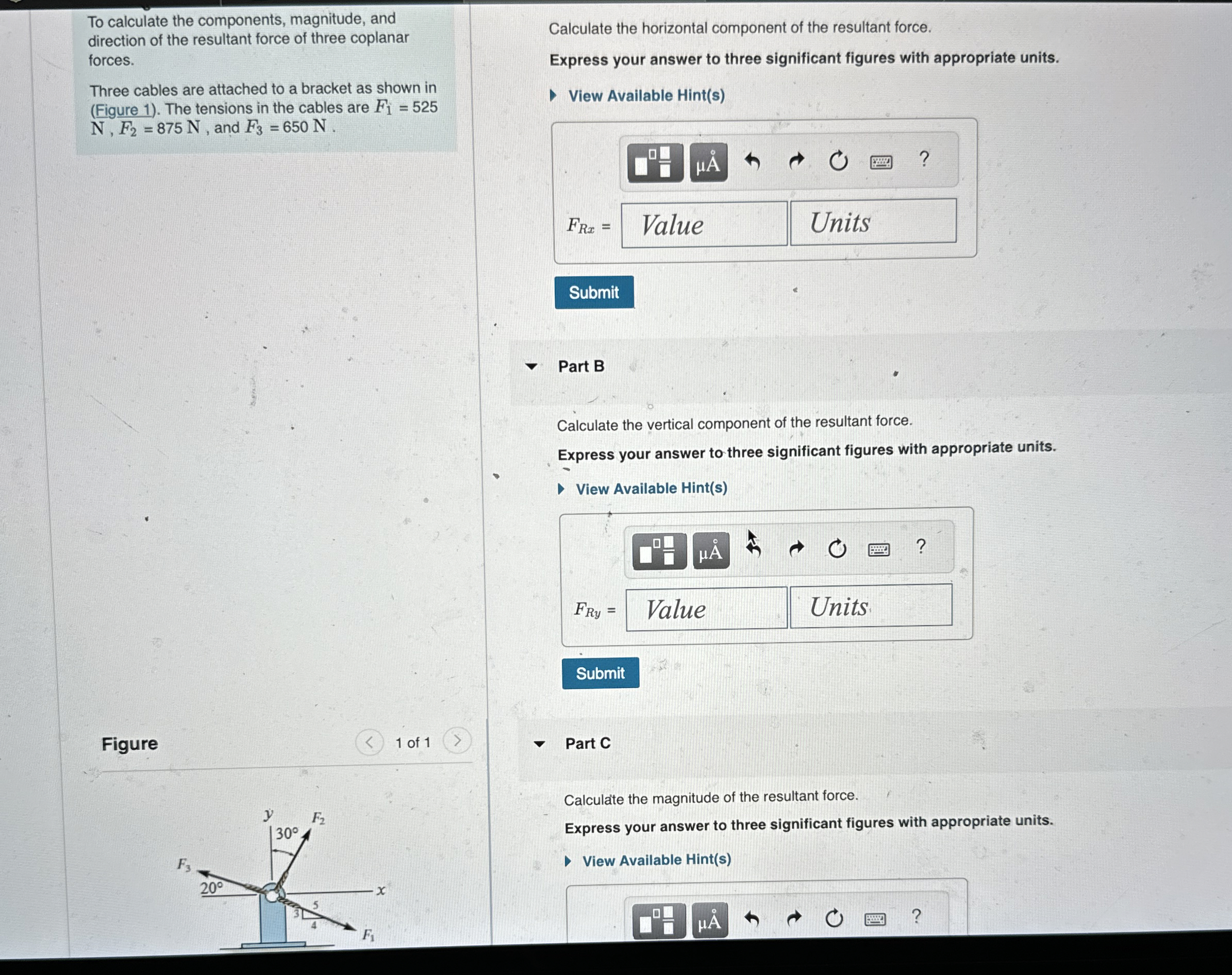 To calculate the components, magnitude, and
