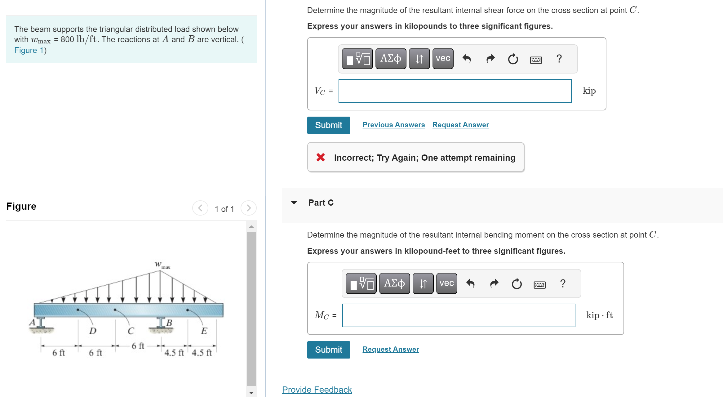 Determine the magnitude of the resultant internal