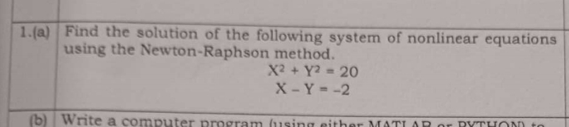 1 . ( a ) Find the solution of the following