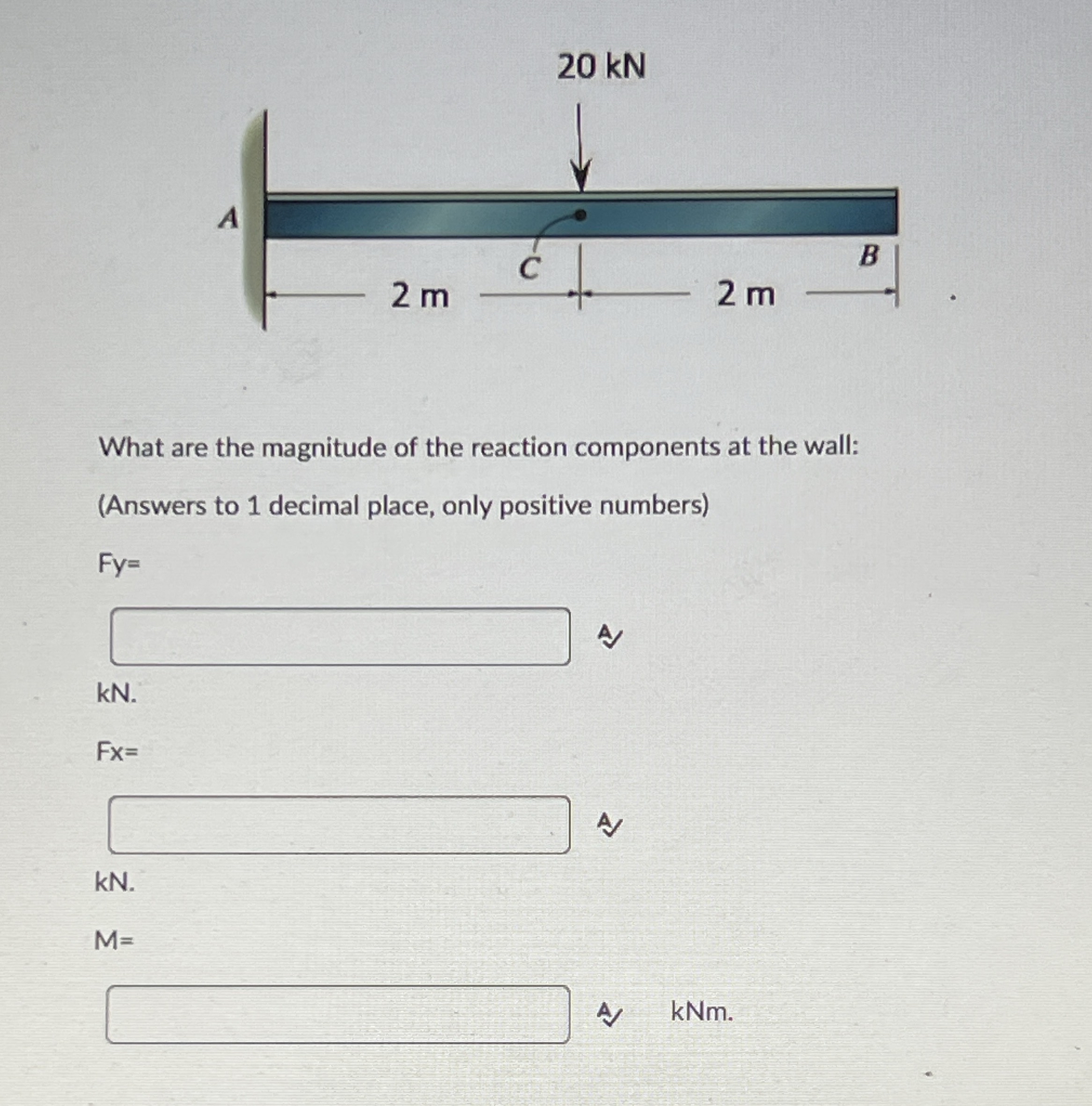 What are the magnitude of the reaction components