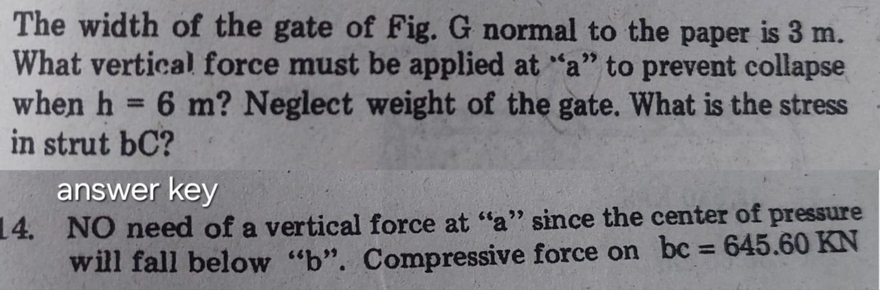 The width of the gate of Fig. G normal to the