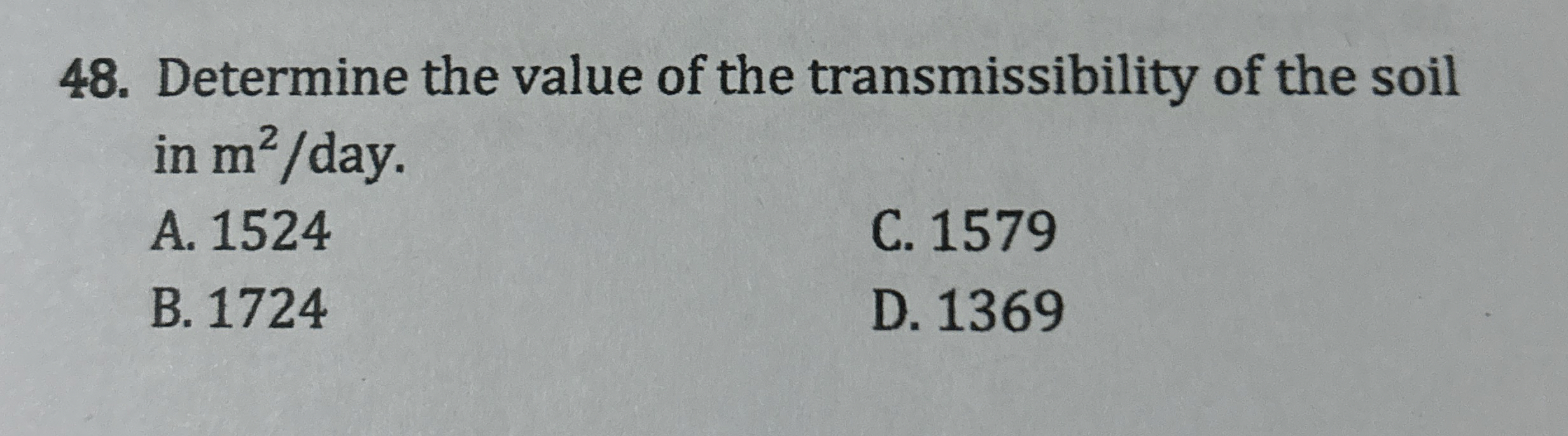 Determine the value of the transmissibility of